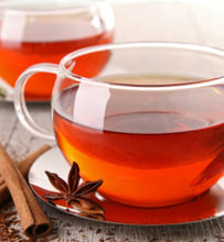 Cinnamon Plum Herbal in two clear glass teacups