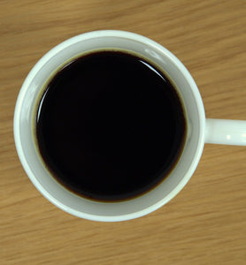 black coffee in white coffee cup