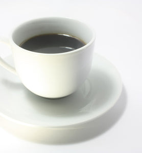 black coffee in white porcelain cup