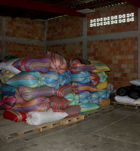 warehouse storing colombia pink bourbon coffee