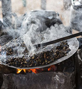 Ethiopian coffee roasted traditionally
