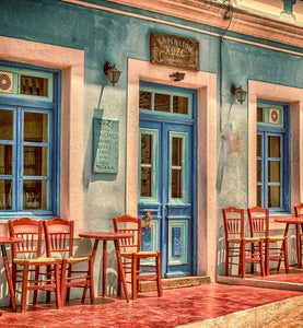 the exterior of a cafe in Guatemala