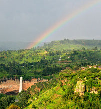 Rainbow rises above Sipi Falls
