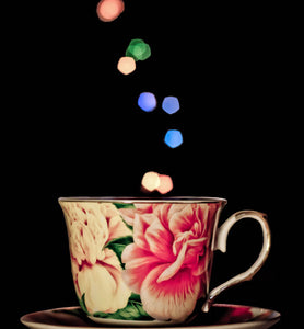 Organic English Breakfast Tea in floral porcelain teacup